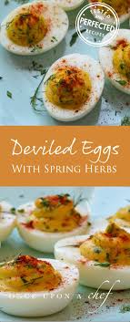 Classic Deviled Eggs With Spring Herbs Once Upon A Chef Recipe Recipes Deviled Eggs Classic Deviled Eggs