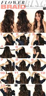 Spring Flower Braid Half Up Half Down Hairstyle Tutorial Video Hairdos For Curly Hair Half Up Hair Long Hair Styles