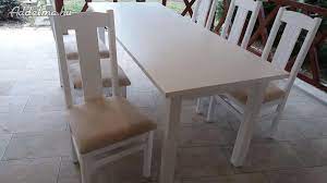Masziv fa étkező garnitúra asztal székekkel a gyártótól - Vállaj - Otthon,  kert