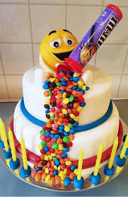 M M S Cake Anti Gravity Cake Gravity Cake 3rd Birthday Cakes