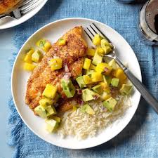 Blackened Catfish With Mango Avocado Salsa Recipe Mango Avocado Salsa Avocado Salsa Best Fish Recipes