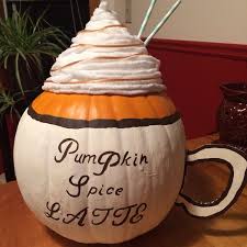 Pumpkin Spice Latte Halloween Project No Carve Pumpkin Decorating Pumpkin Halloween Decorations Pumpkin Decorating