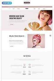 Modern Vivid Hair Salon Multipage Website Template Hair Vivid Modern Website Hair Salon Website Design Hair Salon Web Design Hair Salon
