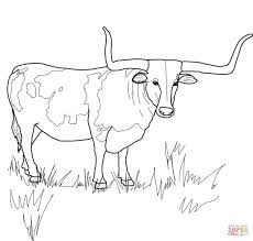 Texas Longhorn Steer Coloring Page Free Printable Coloring Pages Cow Coloring Pages Animal Coloring Pages Longhorn Cow