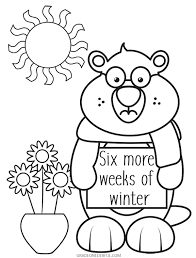 Groundhog's day coloring pages the groundhog's story : Free Printable Groundhog Day Coloring And Word Search Grade Onederful