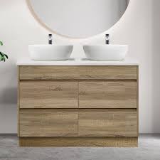 Bathrooms can be calm and relaxing, even on weekday mornings. 120cm Oak Timber Bathroom Vanity Cabinet Floor Standing Melbourne
