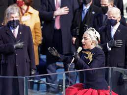 Capitol on january 20, 2021 in washington, dc. Behold Lady Gaga S Custom Schiaparelli Golden Inauguration Dove Fashionista