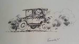 Economisez avec notre option de livraison gratuite. Gaston Lagaffe Et Sa Fiat 509 Par Andre Franquin Illustration