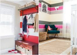 Wand Streichen Ideen Streifen Horizontal Bunte Farben Flur Babyzimmer Wande Streichen Wande Streichen Ideen Wand Streichen Ideen Muster