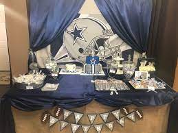 Dallas Cowboys Cake Table Dessert Favors Snacks Football Party Birthday Dallas Cowboys Baby Dallas Cowboys Party Cowboys Football Party