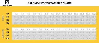 Salomon Hiking Shoe Size Chart Best Picture Of Chart