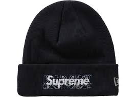 supreme new era box logo beanie fw19 black