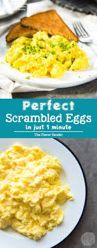 Creamy Fluffy And Perfect Scrambled Eggs In 1 Minute Learn How To Make Scrambled Eggs Scrambled Eggs Recipe Breakfast Recipes Easy Healthy Breakfast Recipes