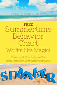Summertime Behavior Chart By Inspiration Design