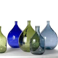 Olive Blue Verre Recycle Bouteille Verre Bouteilles Vintage