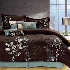 Koolaburra by ugg samiah faux fur comforter set with shams reg. Chic Home Bliss Garden Brown Comforter Bed In A Bag Set With Sheet Set 12 Piece