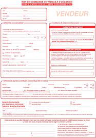 Bon De Commande Automobile Vehicule Bon De Commande Voiture Occasion Neuve Autosignaletique