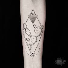 Okanuckun Cactus Tattoo Tattoos Geometric Tattoo