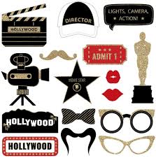 Maybe you would like to learn more about one of these? Amazon Com Fully Assembled Hollywood Photo Booth Props Set Of 30 Black Gold Red Selfie Signs Movie Night Themed Party Supplies Decorations Cute Oscars Designs With Real Glitter