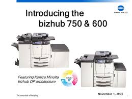Device drivers, such as those created specifically by konica minolta for the bizhub, facilitate clear communication between the multifunction printer and the operating system. Introducing The Bizhub 750 Ppt Video Online Download