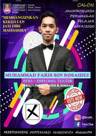 Pusat kajian & apresiasi filem. Smf Fita On Twitter Memperkenalkan Calon Jawatankuasa Perwakilan Pelajar Sesi 2019 2020 Fakulti Filem Teater Dan Animasi Uitm Puncak Perdana Muhammad Faris Bin Rosaidee Satu Undi Akan Mengubah Segalanya