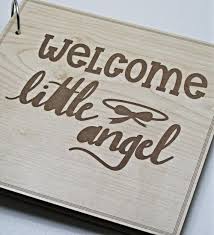 Welcome Little Angel Yazili Ahsap Kendin Yap Fotograf Albumu 60 Sayfa Fotograf Kendin Yap Album