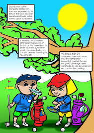 Learn its difference from sunblock and what spf means. Golf Safety Cartoon For Kids Caricatures Ireland By Allan Cavanagh