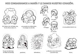Ilustracion Para Ninos De La Oracion De Consagracion A La Virgen Oraciones Para Ninos Catequesis Rosario Para Ninos