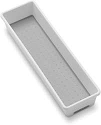 This is a sturdy easy to clean tray and there's even a little room on the side and in the front and back of it for odd size utensils that i don't usually put in a flatware organizer. Amazon Com Long Narrow Tray