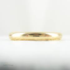 Vintage 22 Carat Yellow Gold Wedding Ring Simple Bright Yellow Gold Plain Wedding Band Dated London 1920s Size J 4 9 Gold Wedding Rings Yellow Gold Wedding Ring Plain Wedding Band