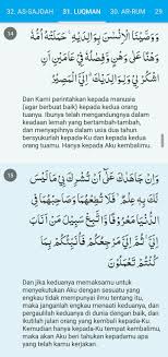 8 dan kami perintahkan kepada manusia (agar berbuat baik) kepada kedua hanya kepada aku kembalimu 14. Surat Luqman Ayat 14