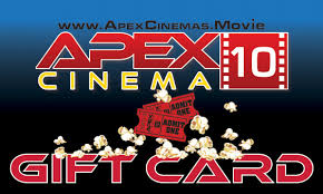 Check spelling or type a new query. Apex Cinemas Gift Cards
