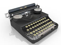 Typewriter 3d Model Download For Free In 2020 Typewriter Design Freebie 3d Model