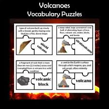 In These 3 Piece Puzzles Students Match A Volcanoes Vocabulary Ter Social Studies Middle School Middle School Social Studies Lessons Social Studies Elementary