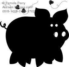 Clip Art Image Of A Cute Cartoon Piggy Silhouette Polish your personal project or design with these pig silhouette transparent. acclaim images