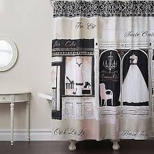 Parisienne Chic Shower Curtain Dorm Shower Curtain Cool Shower Curtains Neutral Bathroom Decor