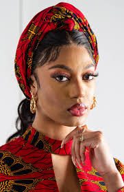 Pañuelo africano, pañuelo con estampado africano, accesorios naturales para  el cabello, pañuelos para el cabello, pañuelo rojo de Ankara, lazos para ...