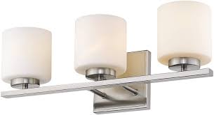 If you prefer a clean aesthetic, opt for modern bathroom vanity lights. Buy Emliviar 3 Light Bathroom Vanity Light Fixture Brushed Nickel Finish With White Frosted Glass Shade 21002 3b Online In Vietnam B07l9x7gy1