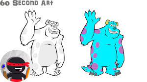 You have the basic shape of sulley from monsters, inc. New How To Draw Sully The Monster Monsters University Youtube
