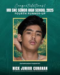 MISTER SNC SENIOR HIGH SCHOOL 2025 WINNERS St. Nicolas College of Business  and Technology, Inc