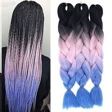 Thinking about getting box braids? Xuchang Kaixi Hair Products Co Ltd Aisibeauty Ombre Jumbo Braiding Hair Extensions Afro Synthetic Box Braids Crochet Kanekalon Fiber Hair Extension For Braiding Hairstyles Black Roots To Blue 24inches Balck Pink Blue Prices