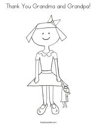 Happy holidays happy holidays ho! Thank You Grandma And Grandpa Coloring Page Twisty Noodle