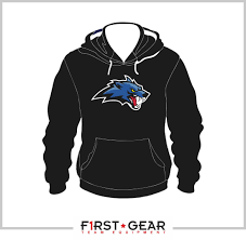 Seawolves fantalk werden zwei handsignierte trikots von kaptiän tim vogt und power. Minden Wolves Logo Hoodie Black First Down Bonzo