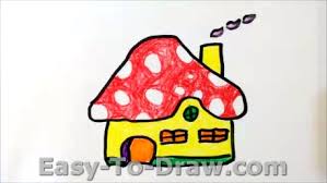 On the pages of how to draw for kids, you will find drawing lessons on almost any topic, be it animals, different characters from comics, cartoons, and games. How To Draw A Cartoon Mushroom House For Kids Easy To Draw Com