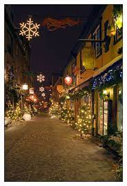 Christmas Street Quebec Canada Beautiful Christmas Holidays Around The World Xmas Lights