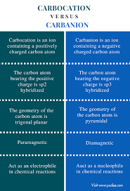 Difference Between Carbocation And Carbanion Definition Types Formation Reactions Examples Chemistry Education Chemistry Classroom Study Chemistry