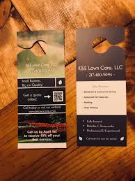 Create a blank landscaping business card. K E Lawn Care Business Cards And Door Hangers Recently Facebook