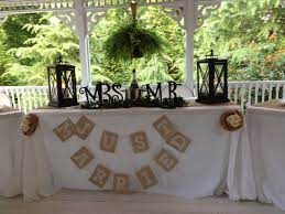 Bride And Groom S Table For Rustic Wedding Bride Groom Table Card Table Wedding Grooms Table