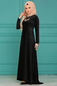 Modaselvim Elbise Kolyeli Peplum Kadife Elbise Slg3211 Siyah Islamic Dress Dresses Hijab Fashion
