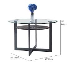 48 inch clear round glass top for office tables, lobby tables, business meetings tables , dining tables, kitchen tables, desk , patio table or a coffee table. Orrick 48 Inch Round Glass Top Dining Table By Greyson Living Charcoal Overstock 28566302